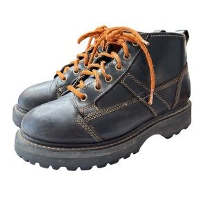 VTG Combat Boots American EagleSize 9 Chunky Lug Sole Grunge 90's Y2K Gothic